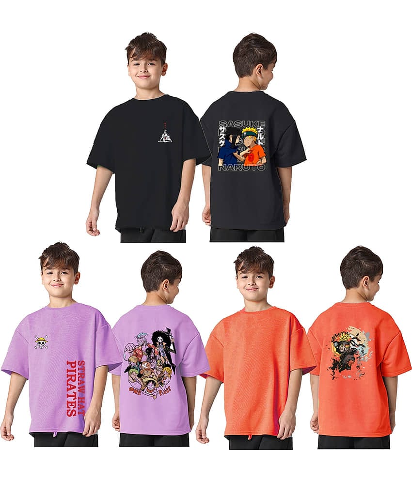 Billyball Pack of 3 Boys Cotton T-Shirt ( Multicolor 4 )