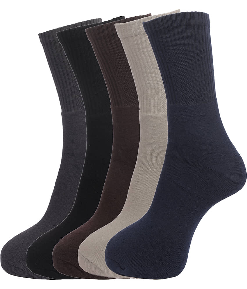Dollar Socks Multi Casual Full Length Socks Pack of 5