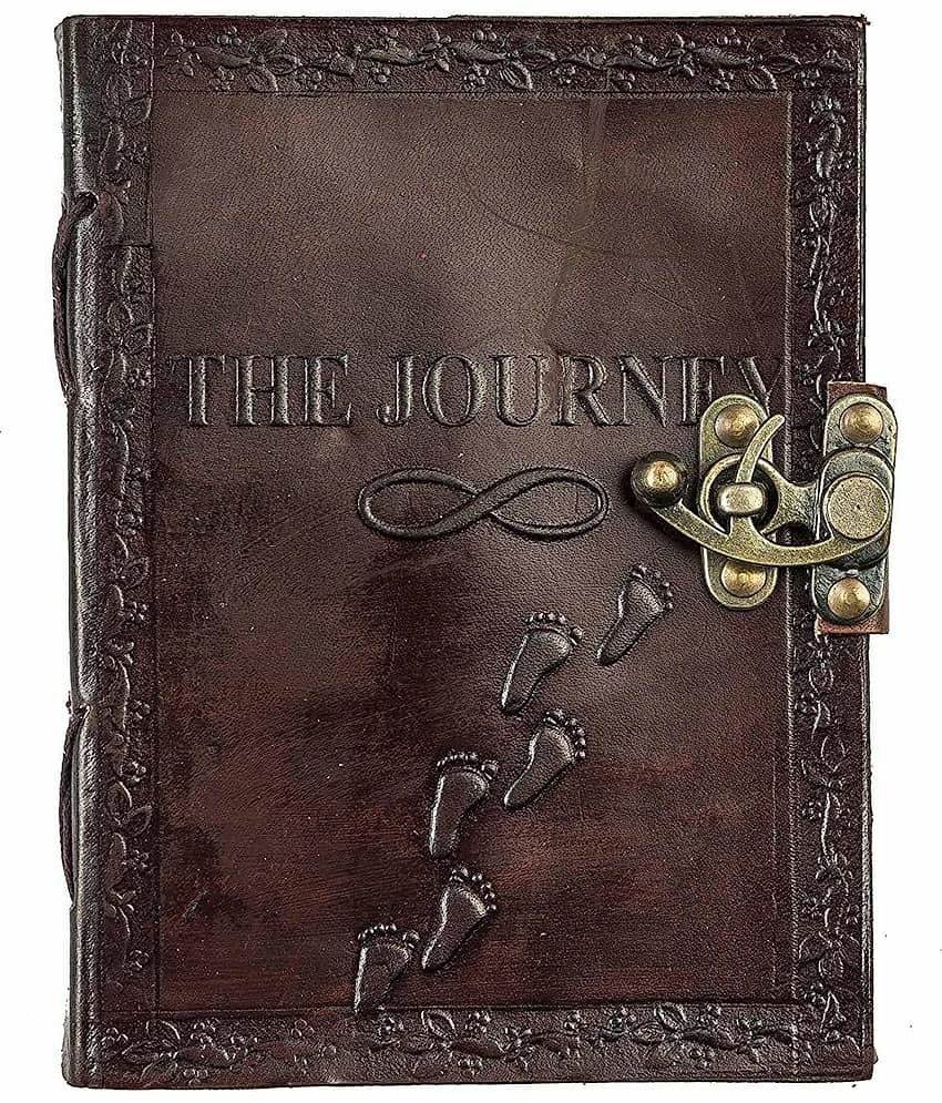 Leather The Journey Embossed Journal With C-Lock A5 Journal