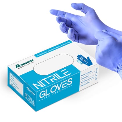 Blue Nitrile Examination Gloves Small