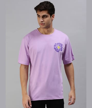 Veirdo Pack of 1 Cotton Oversized Fit Men's T-Shirt ( Purple )