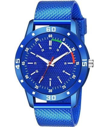 AQUA BLISS Blue PU Analog Men's Watch