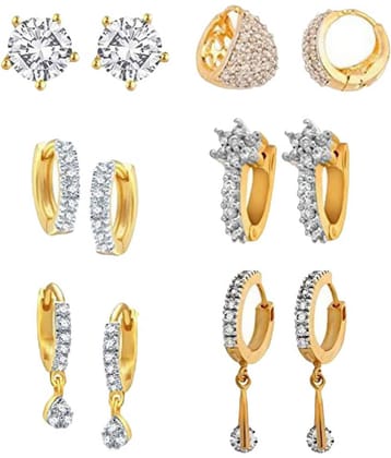 YouBella Golden Alloy Hanging Earrings