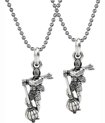 DvR ClicK Hanuman Gada Bahubali Locket StainlessSteel ( Pack of 2 )