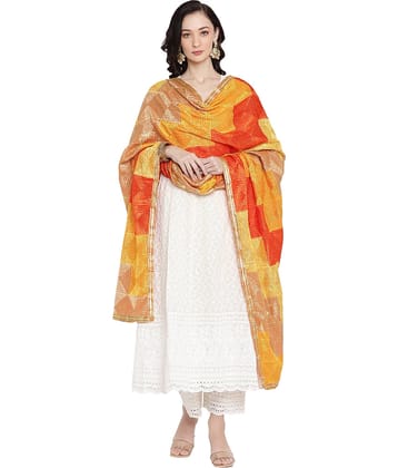 Sahej Suits & Phulkari Yellow Chiffon Dupatta - Single