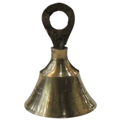 Brass Bell | Temple & Home Aarti Ghanti, Height : 2 Inch (ZMAS641 D)