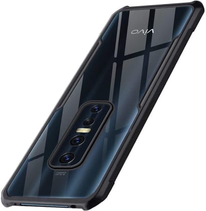 PLUGTECH Slim Shockproof Case | Matte Black Soft | Drop Protection | Precise Cutouts | Premium Mobile Cover for Vivo V17 Pro