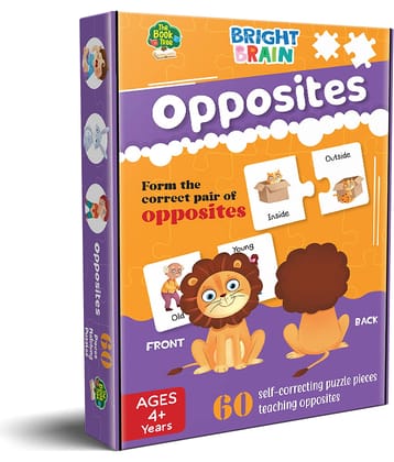The Book Tree Bright Brain Opposites 60 Piece Jigsaw Puzzle for Preschoolers, Educational Toy for Learning Opposites, Gifts for Kids Ages 3 to 6