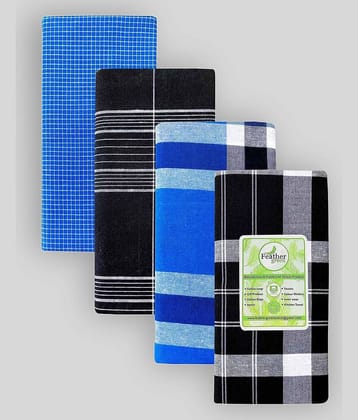 Feather Green Multi Lungi PAck of 4