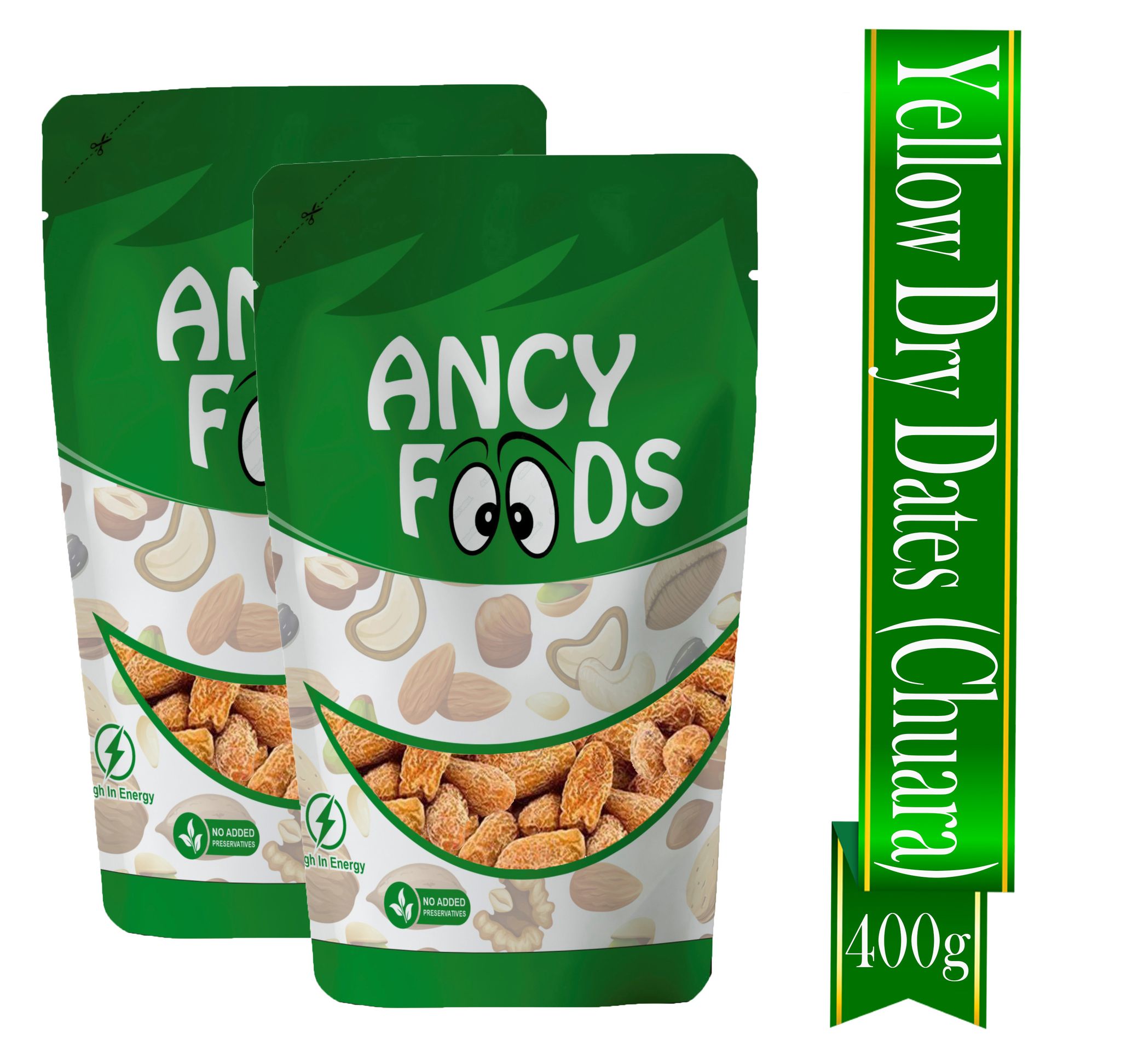 Ancy Peela Chuara 400 Grams (200 Grams X 2) - Traditional Yellow Dry Dates | Peela Sukha Khajoor Known For Their Natural Sweetness | Widely Used in Indian Kitchens for Sweets, Kheer, and Heal
