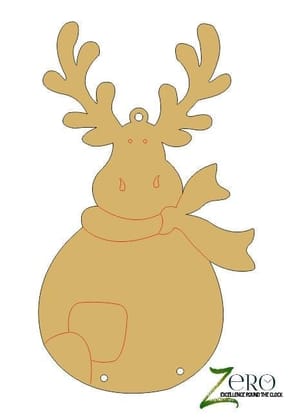 Brand Zero Pre Marked MDF Base - Reindeer Design 3 - Select Your Preference Of Size & Thickness