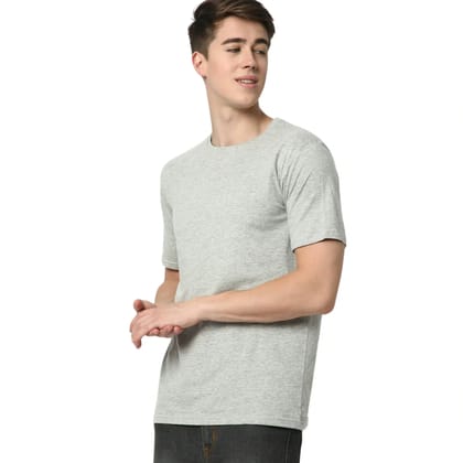 Summer Basic T-Shirt Relaxed Fit 100% Cotton Grey XX-Large