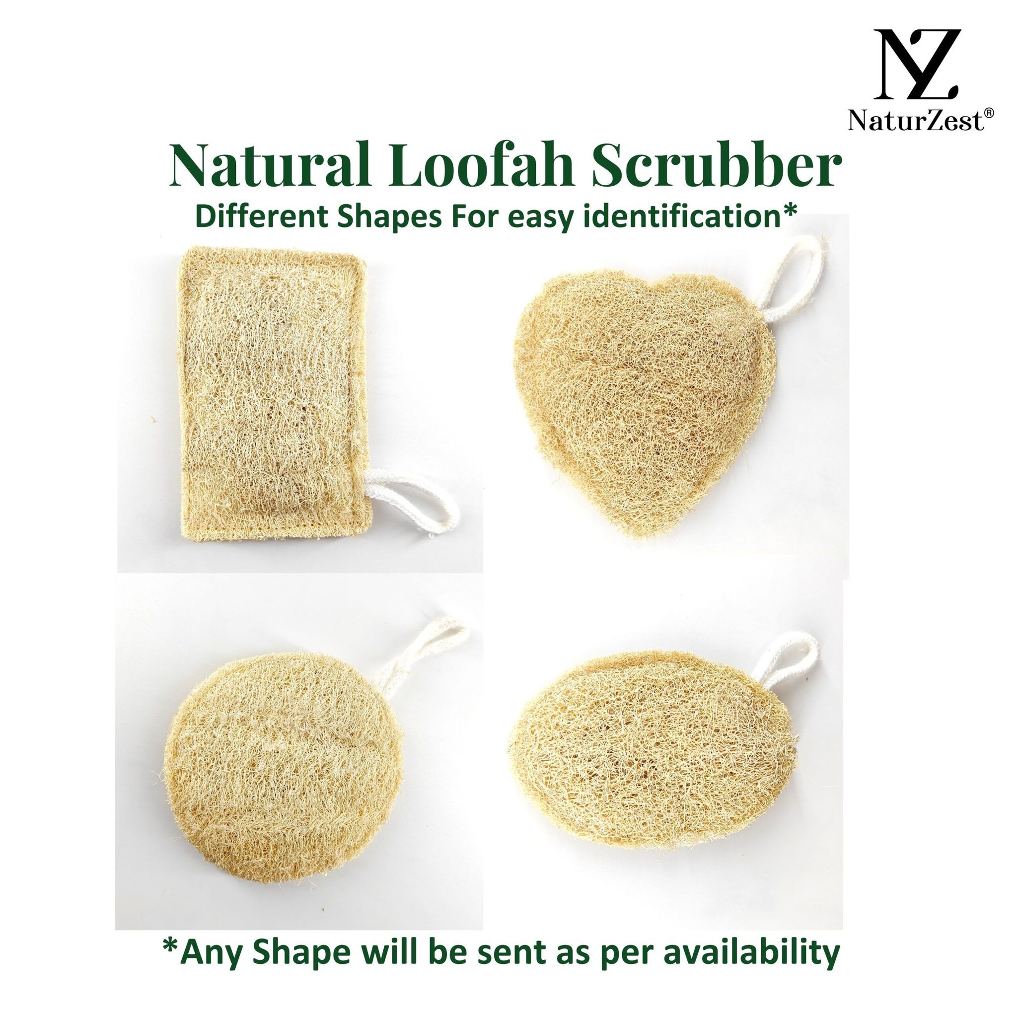 NaturZest Loofah Natural Scrubber, 20 gm