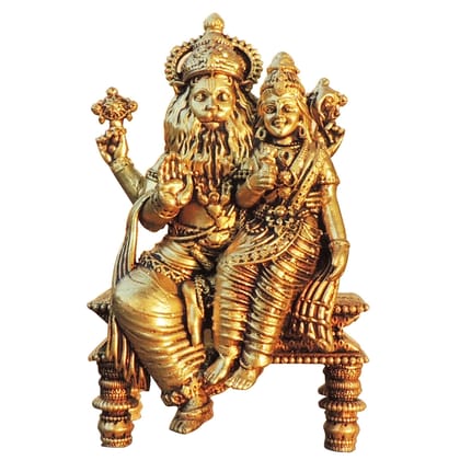 Brass Narsingh Bhagwan God Idol – Narasimha Dev Brass Murti For Home Mandir, Height : 4.7 Inch (BSMAS1807 E)