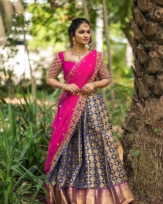 Embroidery Kanjivaram Pure Zari Silk Saree with Blouse