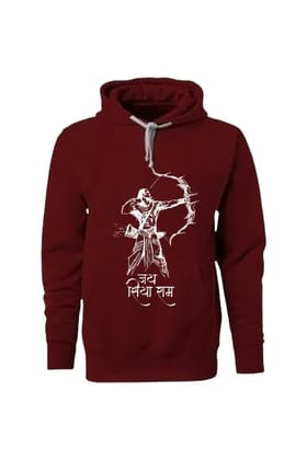 Vimanika Comics Shri Ram Hoodie Maroon Color by Vimanika Historical Apparels Pack of 1 Pcs