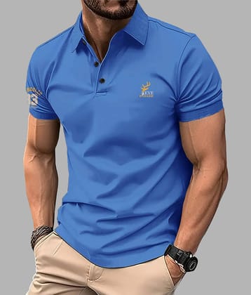 Eyebogler Pack of 1 Polyester Regular Fit Solid Half Sleeves Men's Polo T Shirt ( Grey )