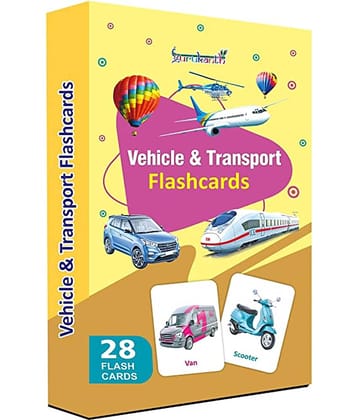 Vehicle and Transport Flash Cards for Kids Early Learning | Easy & Fun Way of Learning 1 Year to 6 Years Babies