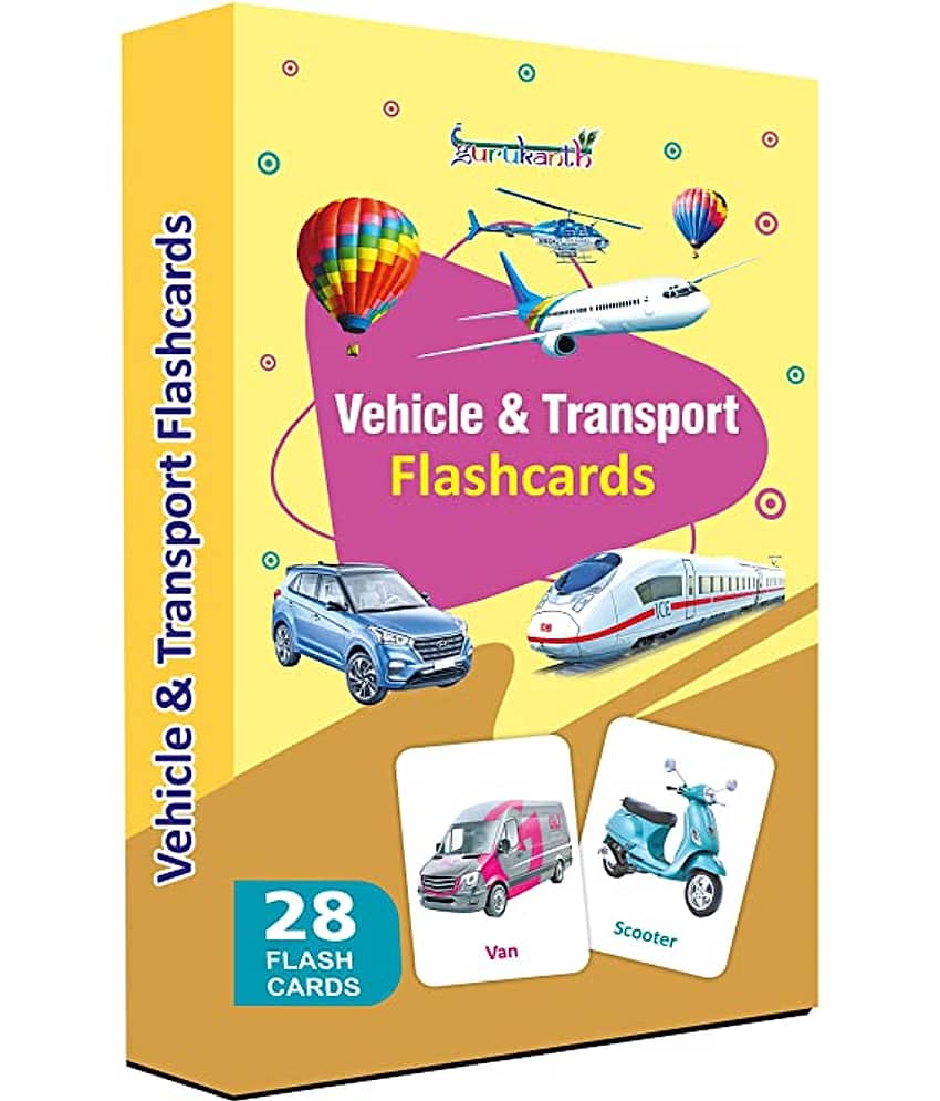 Vehicle and Transport Flash Cards for Kids Early Learning | Easy & Fun Way of Learning 1 Year to 6 Years Babies