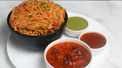 Chowmein [Full] With Manchurian [Half]