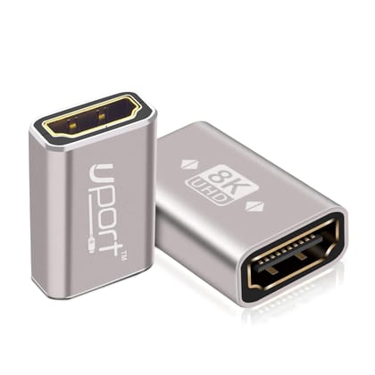 Storite 8K HDMI Coupler - Female to Female Adapter, 3D 8K@60Hz 4K@144Hz HDMI 2.1 Connector 48Gbps Transmission, HDMI Extender, Compatible with HDTV, Laptop, Monitor, Projector, Gaming Console silver