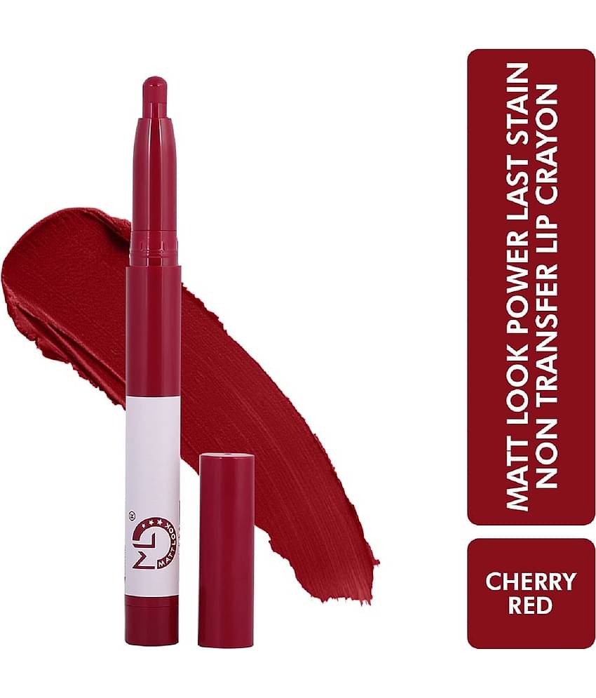 Mattlook Power Last Lip Stain Crayon Lipstick| Rich Color | Non Transfer | Mask Proof | Luxurious Creamy Matte, Magic Maroon (2.0gm)