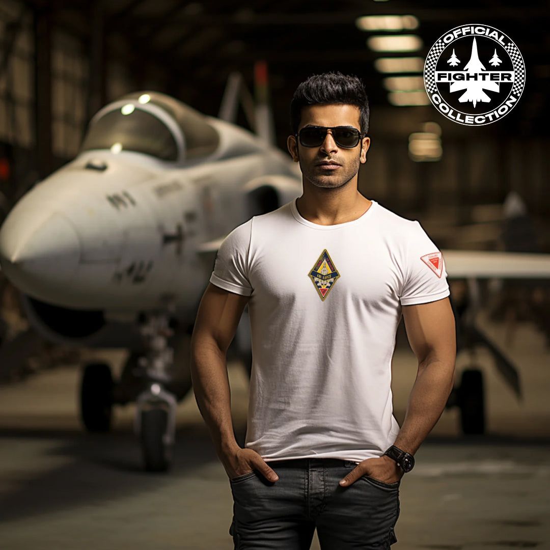 Air Dragons Regular Fit White Fighter T-Shirt: Bash Edition-S