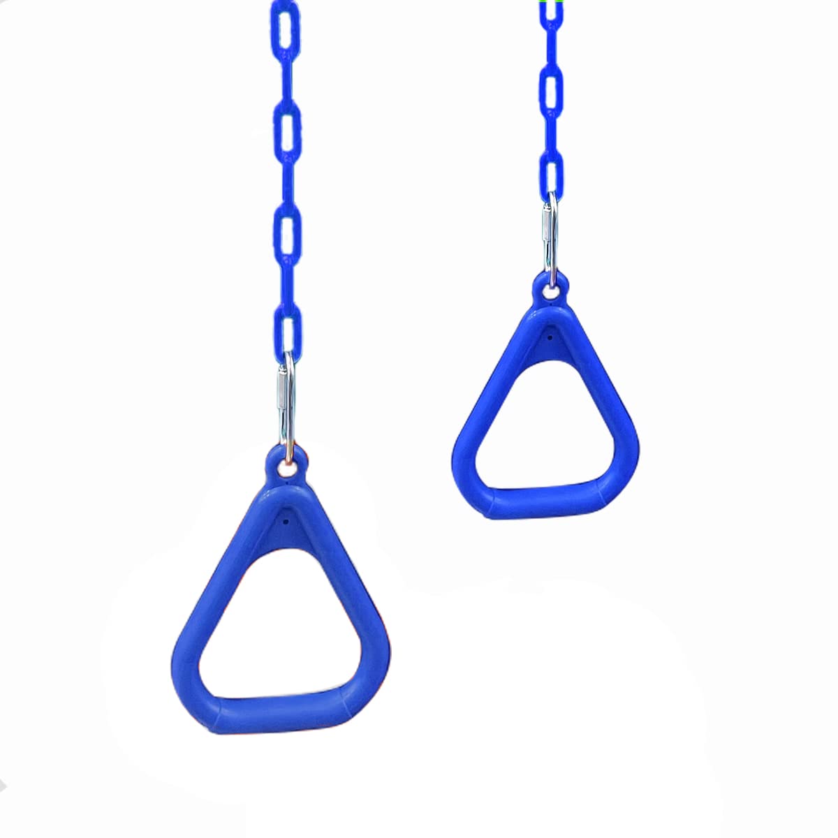 REZNOR Gym Trapeze Ring with Chain Set for Kids/Adults Sports Outdoor & Indoor Gym Swing, Green