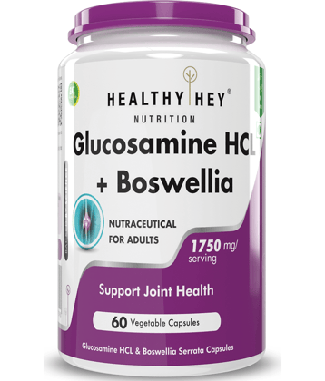 HEALTHYHEY NUTRITION Glucosamine HCL + Boswellia 250 mg Capsule