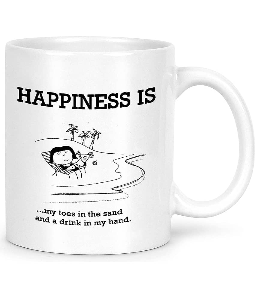 Idream Quote Printed Ceramic Coffee Mug 1 Pcs 330 mL