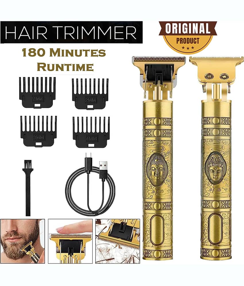 Intimify Hair Trimmer Gold Cordless Beard Trimmer With 180 minutes Runtime