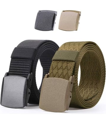 Edifier - Multicolor Nylon Men's Casual Belt ( Pack of 2 )