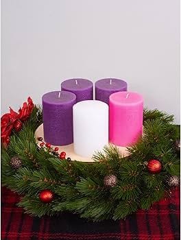 Pure Soy wax scented homemade Christmas advent candles-3.5 inch height and 3 inch width , 220 grams per candle  Random Color Pack Of 4