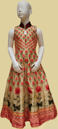 Girls Traditional Digital Printed Fusion Gown-OG-1010 / Print / 26