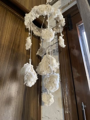 KRI India The Pearl Leaf Aesthetic Enhancer | 26x8 inches | Wash & Care | 100% Cotton | Handcrafted in India. 100% organic & natural.