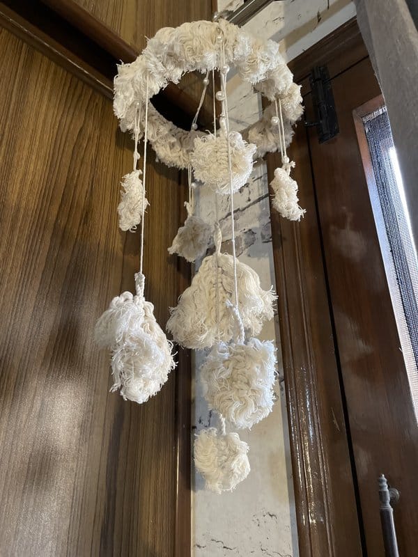 KRI India The Pearl Leaf Aesthetic Enhancer | 26x8 inches | Wash & Care | 100% Cotton | Handcrafted in India. 100% organic & natural.