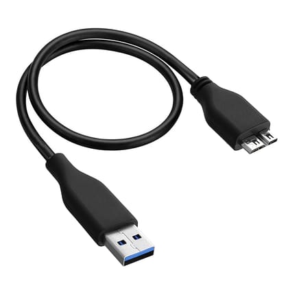 Lapster USB 3.0 A to Micro B Super Speed Cable for Hard Disk (Short Cable) - 1 Piece