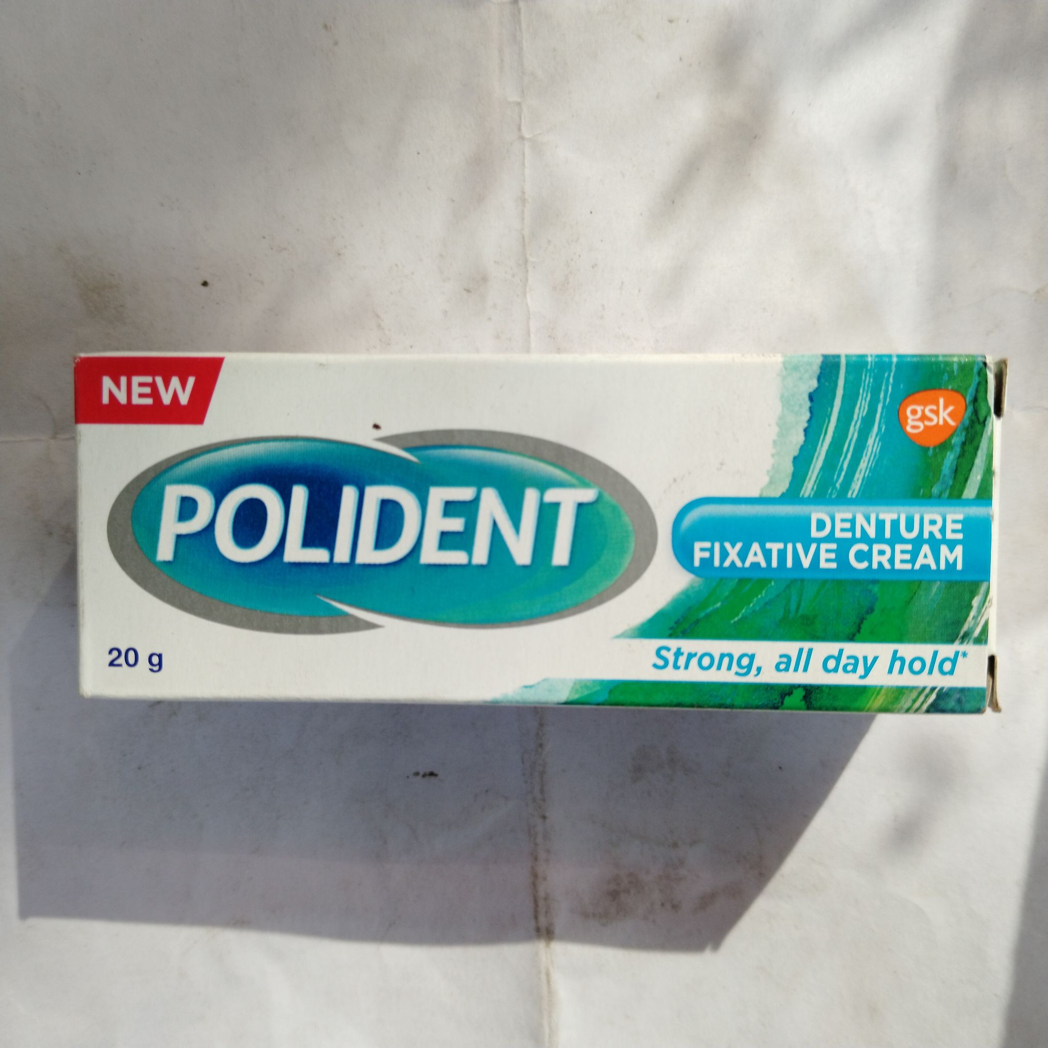 Gsk Polident Denture Fixative cream Strong, all day hold 