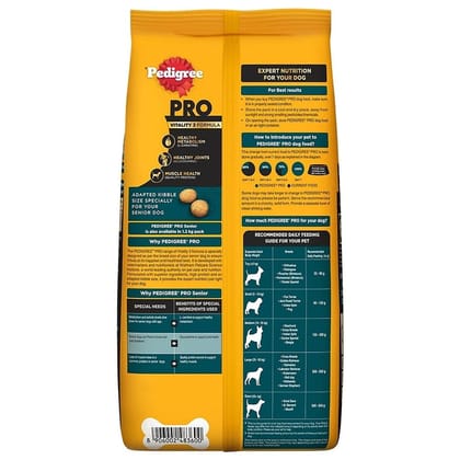 Pedigree PRO Senior (7+ Years) Dry Dog Food 3kg Pedigree PRO Senior (7+ Years) Dry Dog Food 3kg