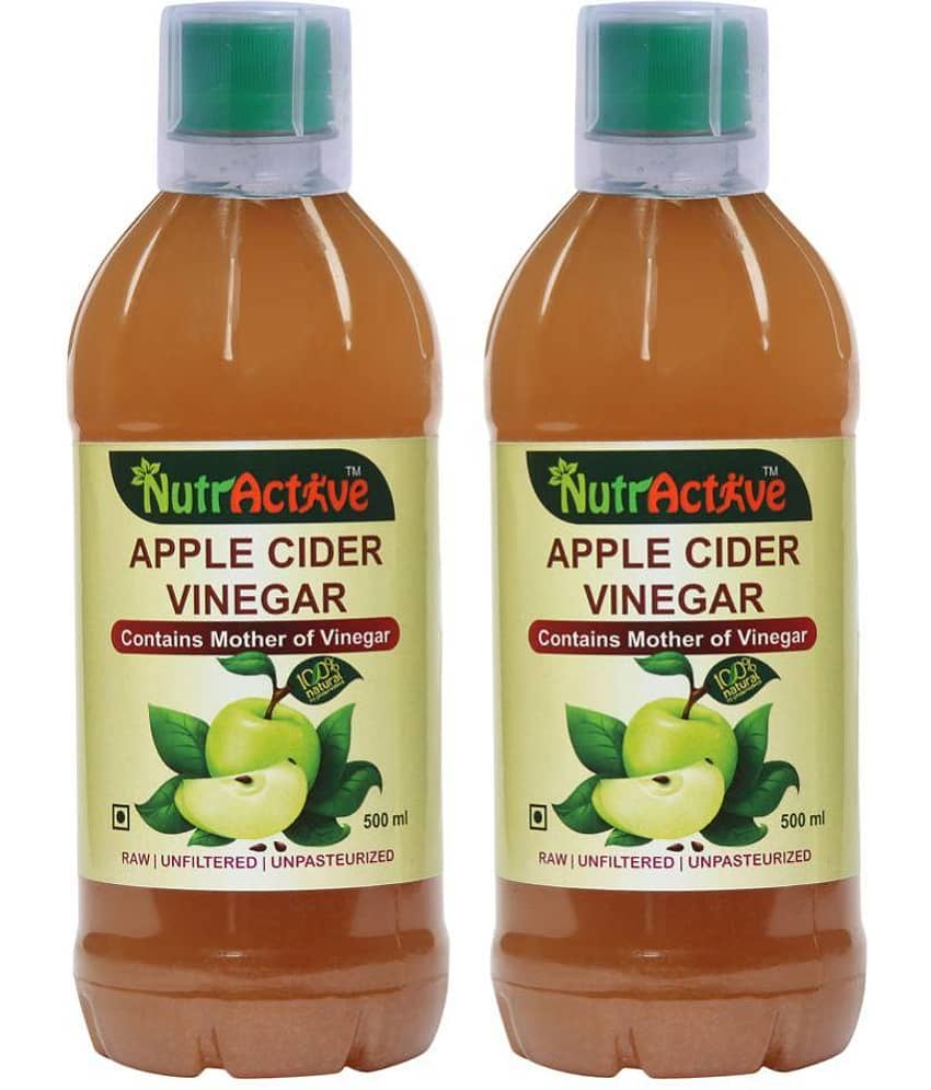 NutrActive Apple Cider With vinegar With Mother 1000 ml Unflavoured Pack of 2