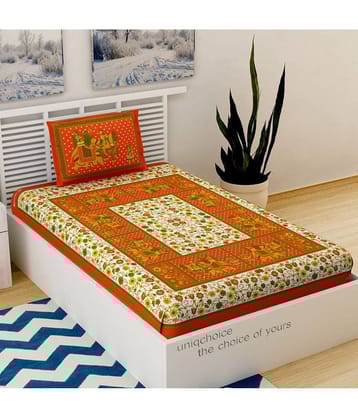 Uniqchoice Cotton Single Bedsheet ( Blue )