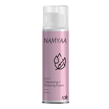 Namyaa Satinwhite Ultra Sensitive 2 in 1 Shaving Foam For Women, Shaving & Cleansing Foam - 200 ml