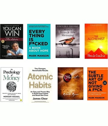 ( Combo of 8  books ) You can win + everything + men search + alchemist + money + atomic + secret + subtle art