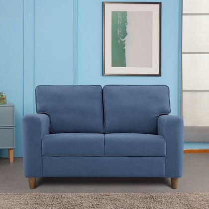 Utopia Blue Fabric 2 Seater Sofa