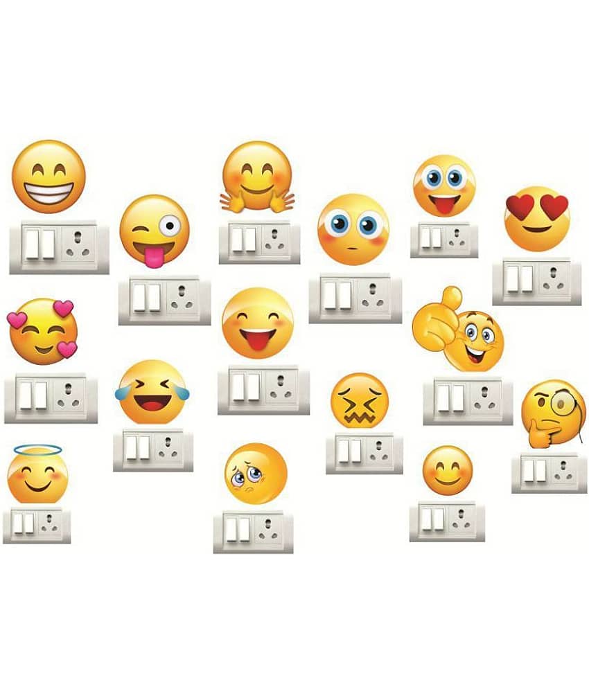 Decor Villa smiley Funny Sticker ( 30 x 30 cms )