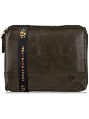 Walrus Brown Faux Leather Men's Regular Wallet ( Pack of 1 ) - Brown