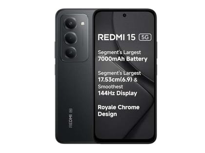 Redmi 15 5G, 8GB + 128GB, Segment's Largest 7000mAhA Battery, Smartphone - Midnight Black