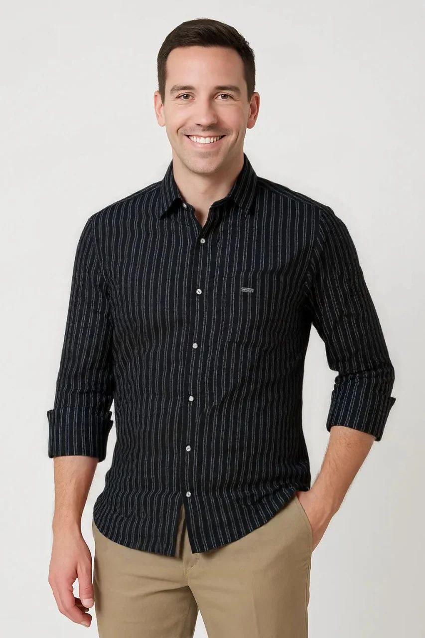 Cotton Striped Shirt #61923