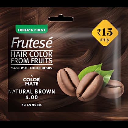 COLOR MATE HAIR COLOR CREAM FRUTESES -24ML NATURAL BROWN