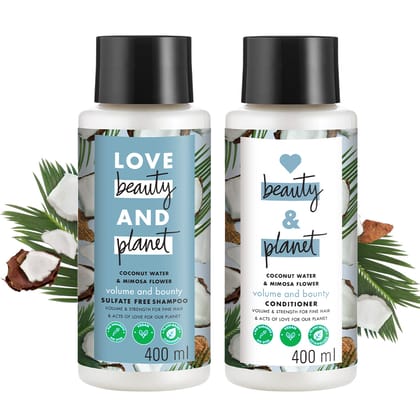 Shampoo & Conditioner Combo - Coconut Water & Mimosa Flower - (400ml+400ml)